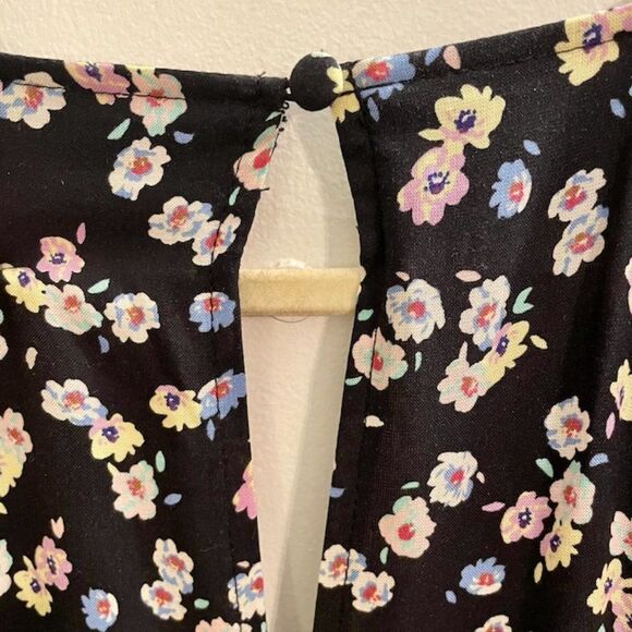 ASOS Design Floral Smock Jumpsuit {Navy} - Picture 3 of 6